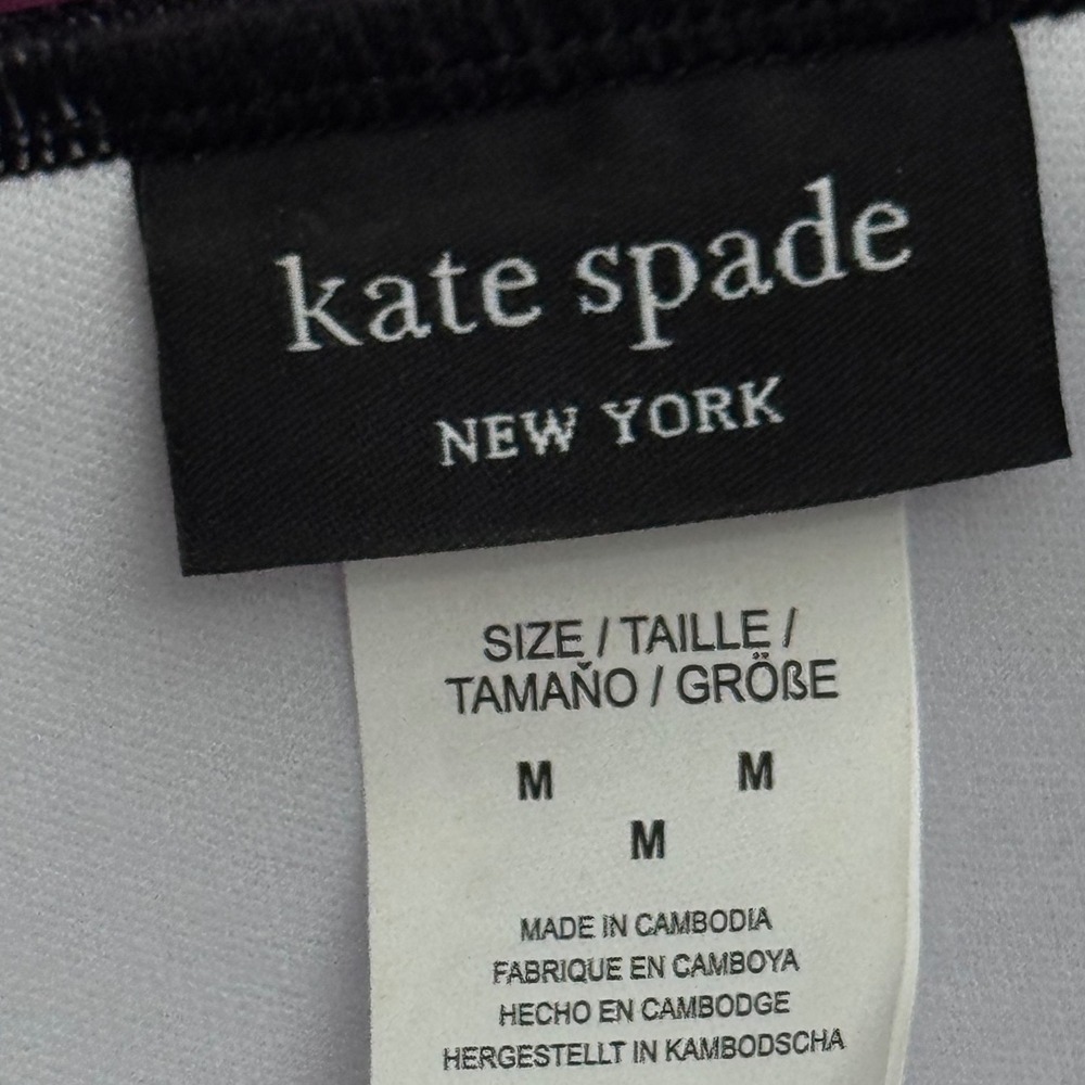 Kate Spade New York Fruit Bandeau Bikini Top Black Multi Sz M Coquette Vacation - Picture 3 of 4